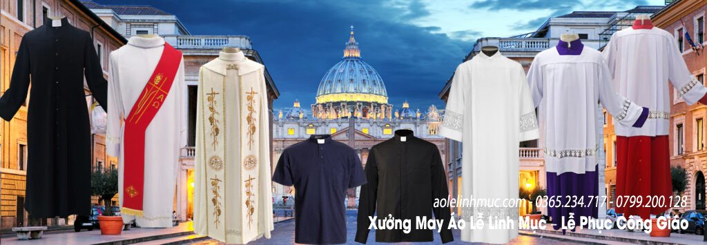 Mẫu áo lễ linh mục, áo alba, áo chầu, áo giúp lễ, áo cổ côn đẹp nhất