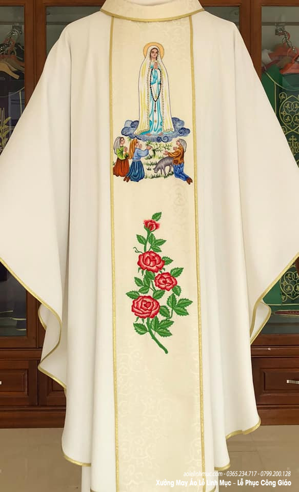 Mẫu áo lễ linh mục Đức Mẹ Fatima đẹp nhất